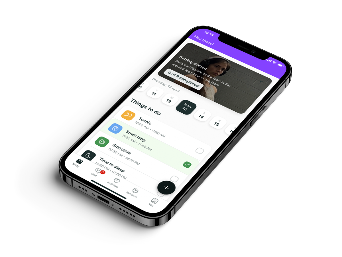 Another mockup of the coaching app showcasing more features.